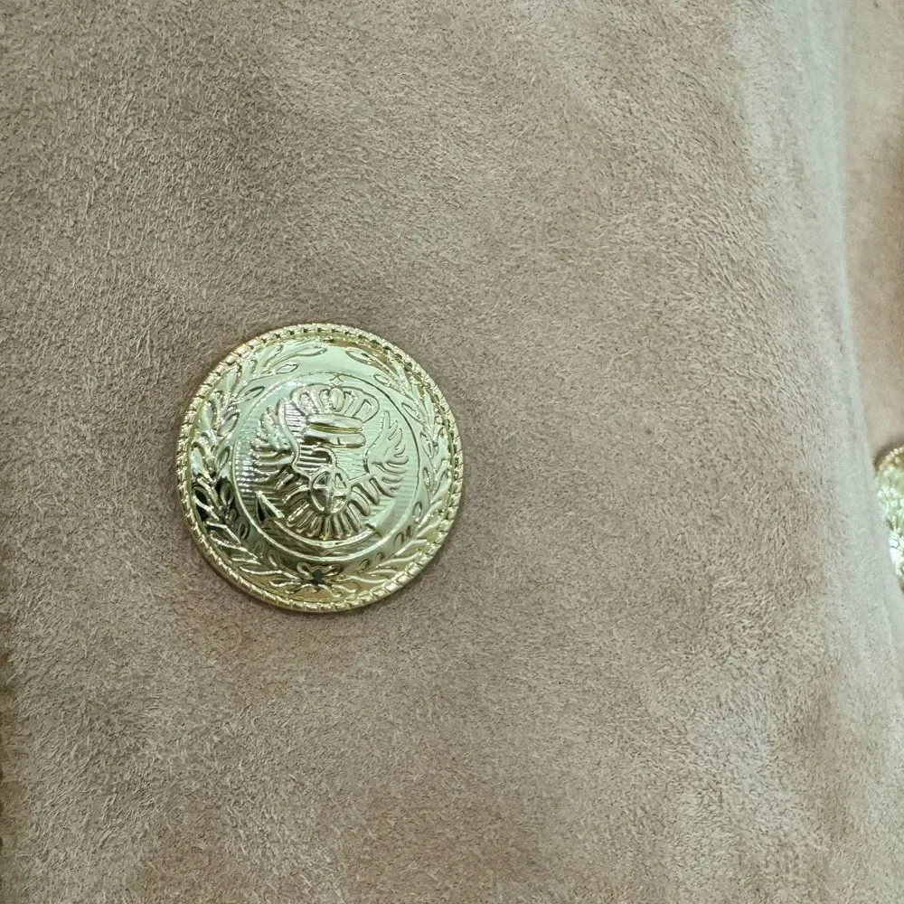 L’AGENCE $1595 Billie Belted Suede Biker Jacket in Capuccino Suede *miss… - Picture 9 of 14